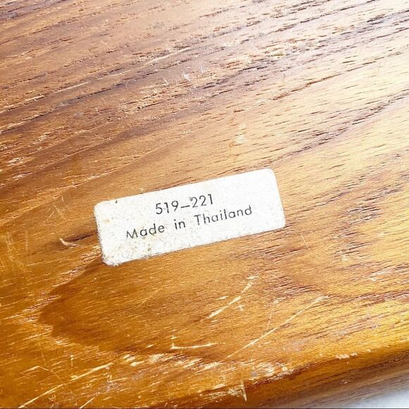 Wood 3 Section Trinket Tray Made in Thailand - Picture 7 of 12